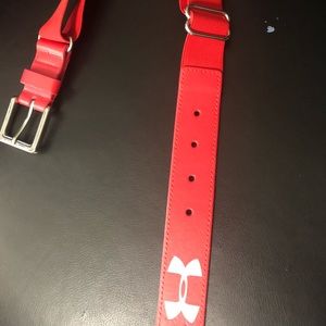 Boys red baseball belt